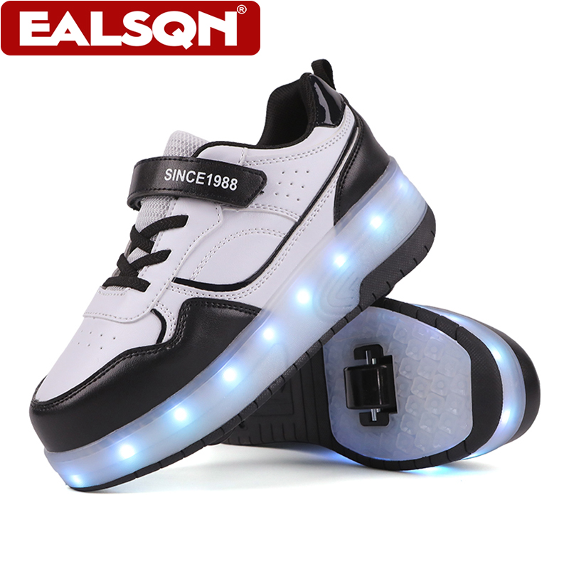 Men'S Shoes - Nieuwe kinder LED lichtgevende rolschaatsen met