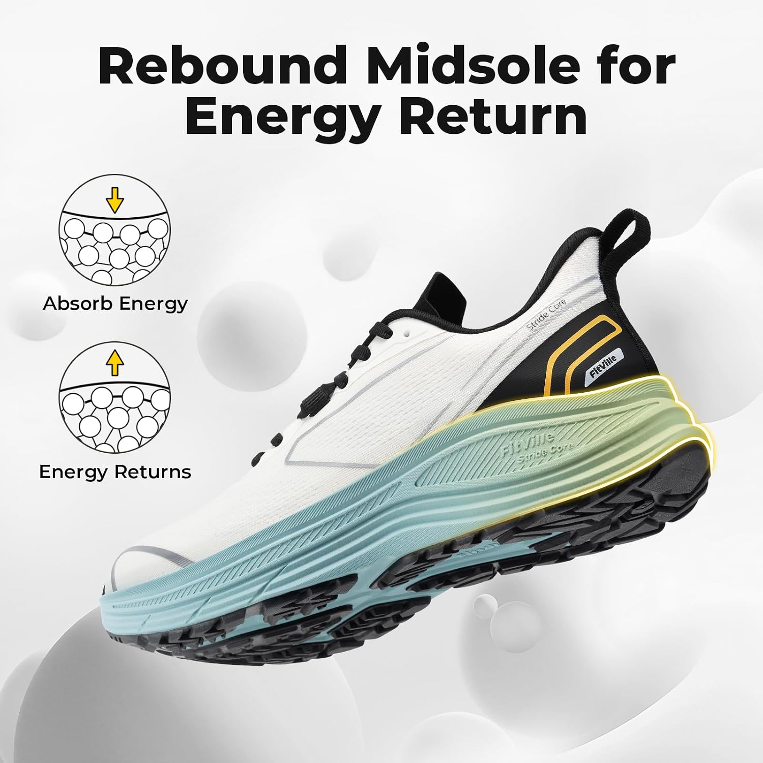 FitVille Heren Wide Fit Road R - Lightweight Road Running Shoes recensie en prijs