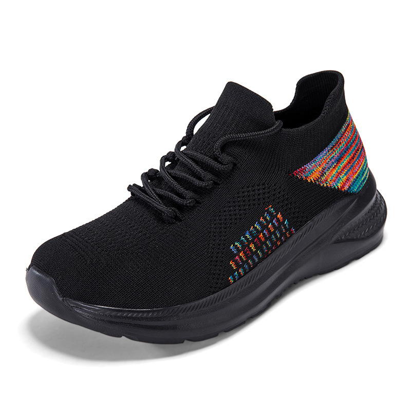 Ademende Mesh Sok Sneakers Dam - Knit Fabric Lace Up Sneakers recensie en prijs