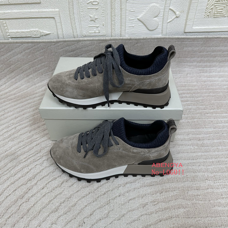 2025 Witte Gebreide Suede Plat - Knit Fabric Lace Up Sneakers recensie en prijs